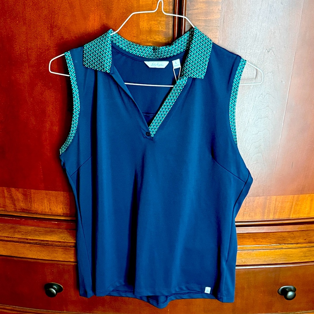 Women's Navy Blue Sleeveless Top